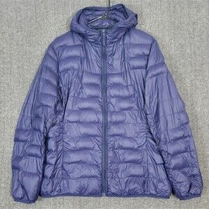 Wantdo Jacket Womens XL Purple Hooded Packable Down Ultra Lightweight Short Coat